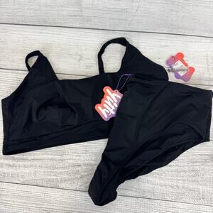 Yitty Plus Size Black Shaping Two Piece Swimsuit Size 5X (26/28)